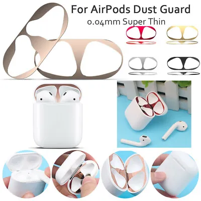 $3.96 • Buy Metal Dust Guard Protective Film Sticker Cover For Apple Airpods Accessories J-c