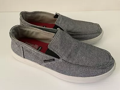 Kustom Neutral K-Lite Slate Grey Canvas Slip On Shoes AU7 EU39 • $30