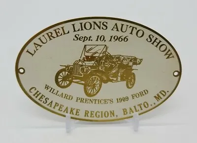 Laurel Lions Auto Show Chesapeake Region Baltimore MD 1966 Car Club Plaque Badge • $32.87