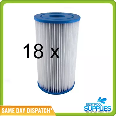 18 X INTEX TYPE A / KRYSTAL CLEAR POOL CARTRIDGE FILTER ELEMENT • $189