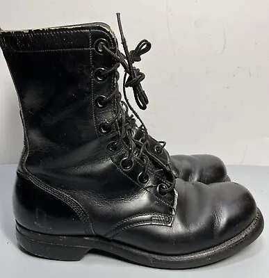 Vintage 1966 B.F. Goodrich Black Leather USA Military Issue 10  Combat Boots 8 W • $59.24