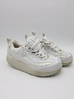 Skechers Shape Ups Metabolize Women's Walking Toning Shoes White Sz 7 • $28.64