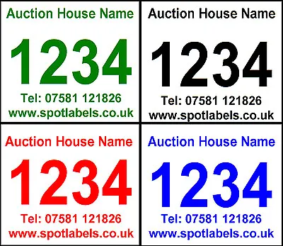 £5.30 • Buy  Auction Lot Number Labels, Sticky, Easy Peel, No Residue, Personalised Free
