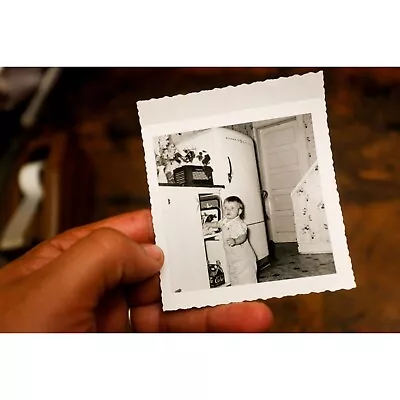 1940s 1950s Vintage Kitchen Kid Stealing Food Vintage Original Snapshot Photo • $9.69