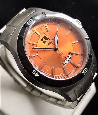 Mens Genuine Hugo Boss Orange  Designer Watch Steel 1512838 Revolving Date • £119