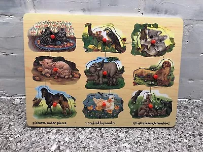 $12 • Buy Melissa & Doug Easy-grip Peg Puzzle Animals BRAND NEW SEALED RETIRED #370 B173
