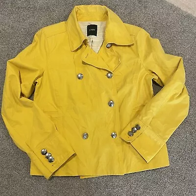 J. Crew Pea Coat Double Breasted Women's Size Medium Jacket  Yellow • $29.88