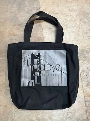 Rare Vintage Macy’s San Francisco Canvas Tote Bag Black • $15