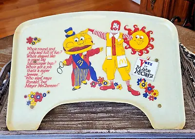 Vintage 1970s McDonald's High Chair TRAY - Ronald McDonald & Mayor McCheese • $60