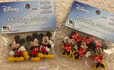 Dress It Up Mickey & Minnie Mouse Buttons Disney Embellishments Jesse James  • $11