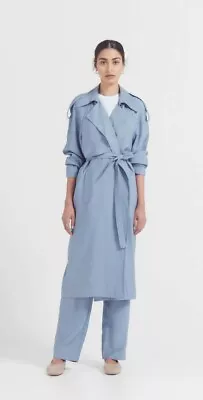 Viktoria Woods Size 1 Trench Coat BNWT - ‘Diploma Trench’ Lake Blue - RRP $550 • $199