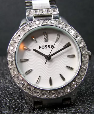 Fossil Ladies Quartz Watch In All Stainless Steel • $16.95