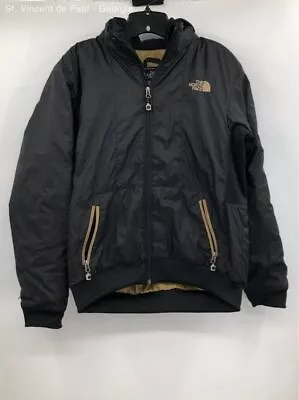 Men's The North Face Black & Gold Soft-Shell Cryptic Insulated Hooded Jacket - S • $29.99