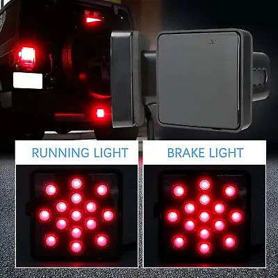 For Jeep Gladiator Truck Smoked 2'' DRL/Brake/Reverse LED Tow Hitch Cover Light • $17.22
