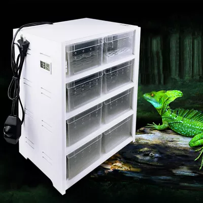 8 Grid Reptile Enclosure Cage Clear Lizard Pet Snake Terrarium Tank Breeding Box • $53