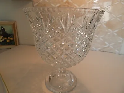 Shannon Crystal Designs Of Ireland Lead Crystal Large Centerpiece Punchbowl Vase • $64.98