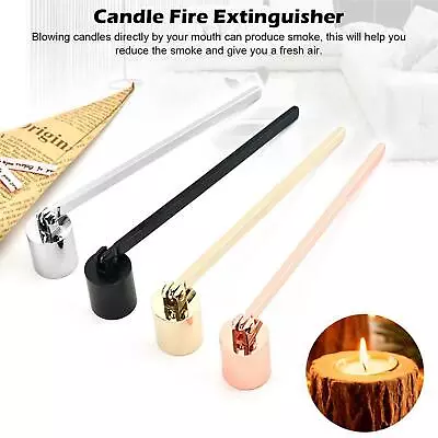 Candle Snuffer Extinguisher Anti-Slip Safe Wick Snuffer Stainless Steel Tool NE • £4.37