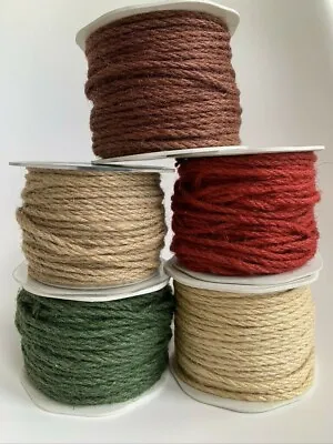 May Arts Twisted Burlap Cord String Christmas Basket Floristry Ribbon Per Metre • £1.20