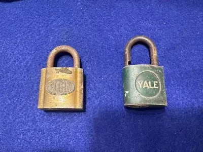 2- Antique Padlocks Yale  And Elgin - No Keys • $15