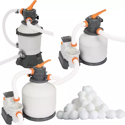 £15.99 • Buy Bestway Sand Filter Pool Pump For Above Ground Swimming Pool/800/1500/2200Gal