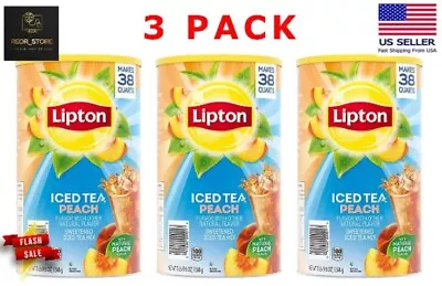 3 PACK Lipton Sweetened Iced Tea Mix Peach (89.8 Oz.) • £29.61