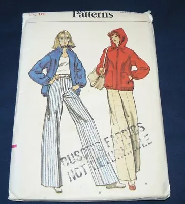 Vintage Vogue Pattern #8866 Misses Sportswear Jacket Pants Size 16 Uncut FF • $12.97