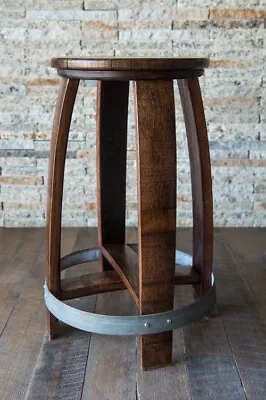 Wine Barrel Counter Stool By Alpine Wine Design Red Mahogany Burgundy Oak • $350