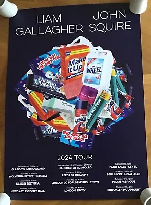 Liam Gallagher & John Squire- Rare Gig/concert Poster!   2024 Tour • £99