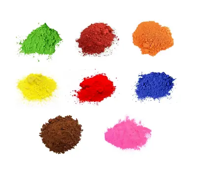 Powder Paint 2KG Tubs Orange Yellow Green Red Blue School Kids Powder Art • £8.72