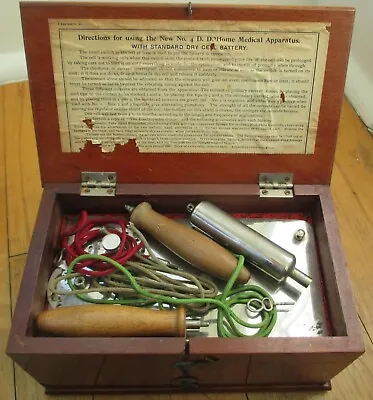 Quack Medical Apparatus Electropathic Device 1910 Quackery In Cherry Wood Box • $49.99
