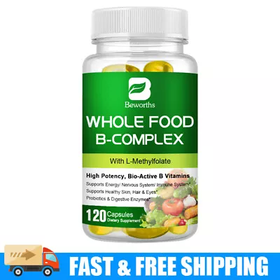 Vitamin B-Complex Capsules Vitamin B1 B2 B3 B5 B6 B7 B9B12High Potency • $12.88