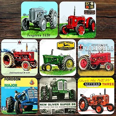 Set Of 8 Coasters - Vintage Tractors • $49.90