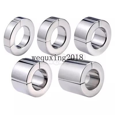 Heavy Duty Magnetic Stainless Steel Ball Stretcher Men Enhancer Chastity Rings • $15.80