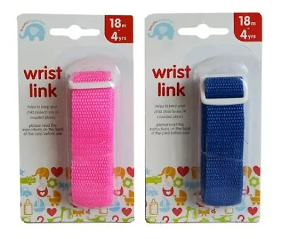 Wrist Links Pink Blue 18M To 4YR Anti Lost Safety Child Link Nylon Adjustable • £2.99