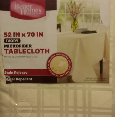 Better Homes And Gardens Microfiber Table Cloth Ivory 53 ×70  • $13.99