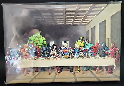 Superheroes Last Supper By Michael Kozlov Canvas Print 8  X 12  • £9.99