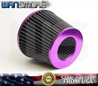 High Power 4  6 H Cold Short Ram Turbo Intake Cone Purple Air Filter Universal • $14.88