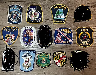 Maryland Police Patches (Dorchester Howard Baltimore State Plus More • $5.50