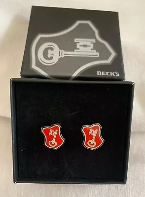 £15.66 • Buy Stylish  Becks Brewery Mens Metal Cuff Links