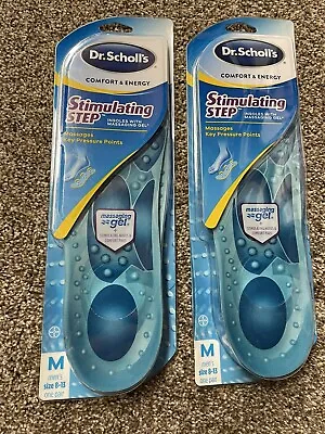 2-PK Dr Scholls Massaging Gel Insoles For Men Size 8-13 Stimulating Step • $12