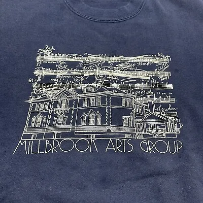 Millbrook Arts Group Sweatshirt Mens Large Music Notes Sketch Casual USA Made • $18