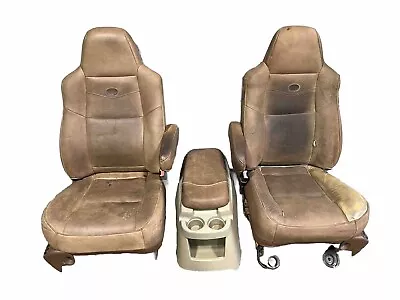 1999-2007 Ford F250 F350 Super Duty King Ranch Front Seats With Center Console • $1050