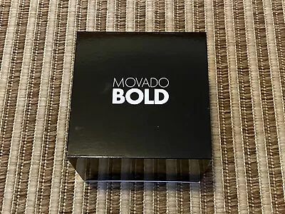 Movado Men's Bold Black & White Square Cube Watch Box Only 4.5x4.5x3.5 • $19.77