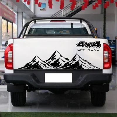 Car Sticker Waterproof Decal Truck SUV Graphic Vinyl 4X4 Off Road Mountain Black • $17.90