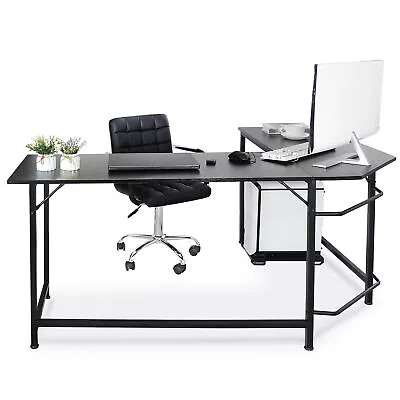 66  L-Shaped Gaming Desk Corner Computer Desk PC Laptop Study Table Workstation  • $73.58