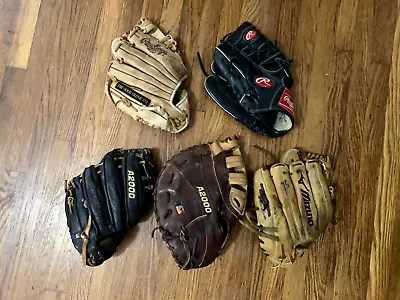 Lot Of Project Gloves Wilson A2000 X2 Mizuno Pro Limited Rawlings Gold Glove X2 • $350