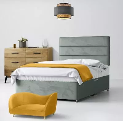 £243.99 • Buy Plush Memory Foam Divan Bed Set With Mattress Headboard 3ft 4ft6 Double 5ft King