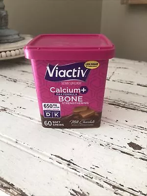 Viactiv Calcium + Max Formula Bone Strengthening Vit D& KMilk Chocolate 60 Chews • $14