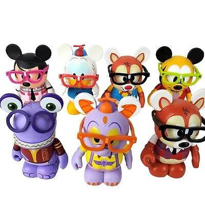 Disney Vinylmation 3  Nerds Rock Series 7 Pieces - Figment Chip Pluto And More • $33.24