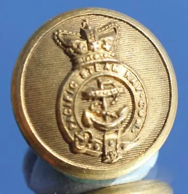 Victorian Pacific Steam Navigation Co Gilt Brass Crew Or Officers Button • £5